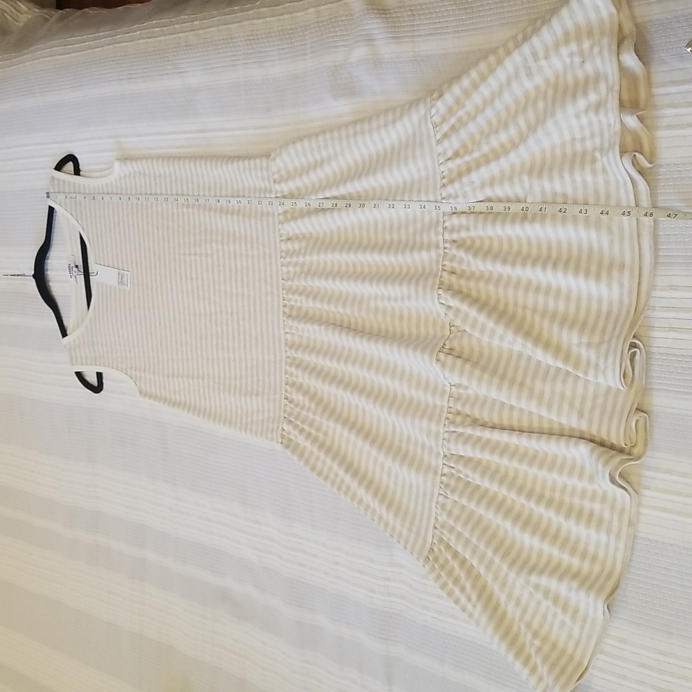BB Dakota Longest Weekend Dress in Heather Grey Stripe Sleeveless size S - Picture 8 of 11